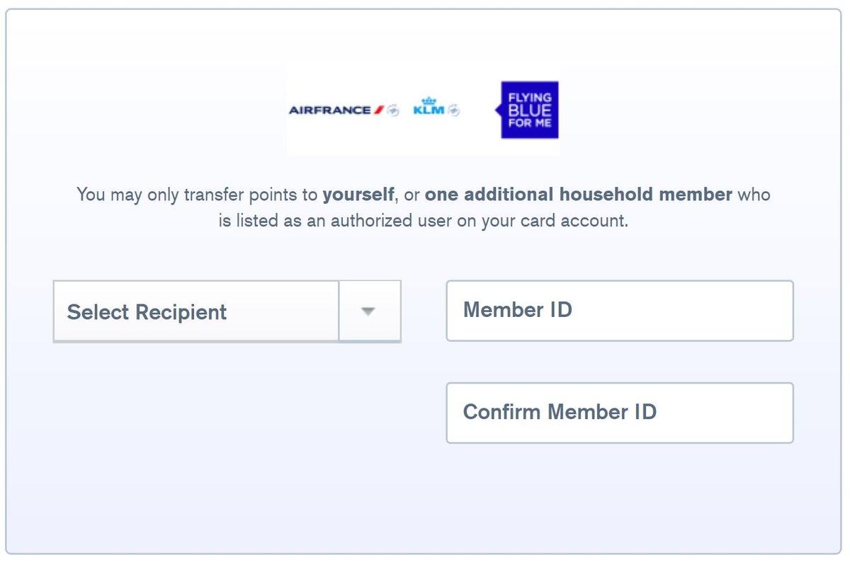 Air France KLM Flying Blue Chase Transfer