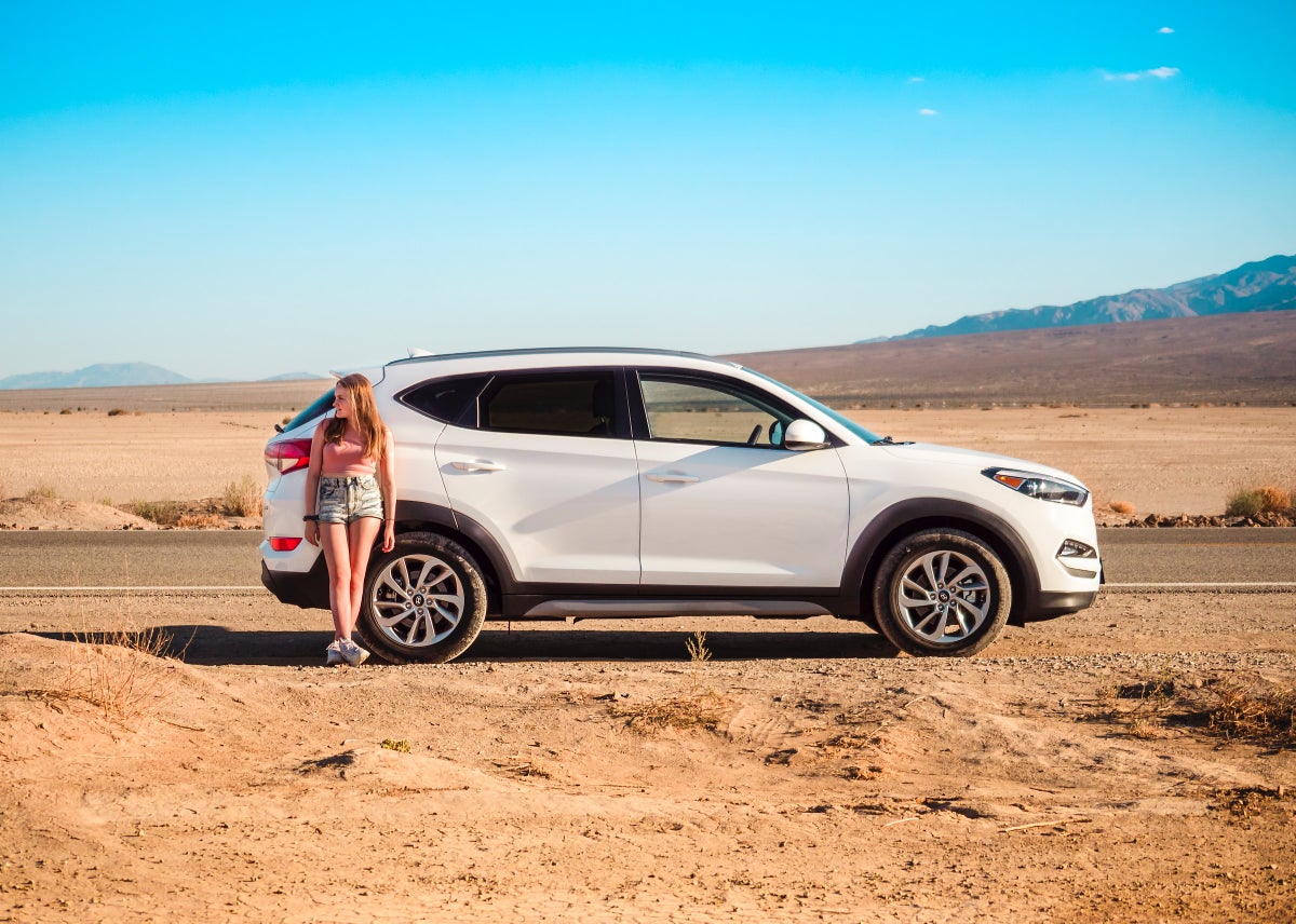 Rental Car and girl